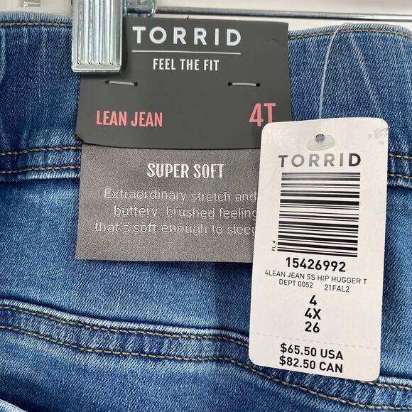 Torrid Lean Jean Super Soft Hip Hugger Jeans Size 4 - Picture 4 of 8